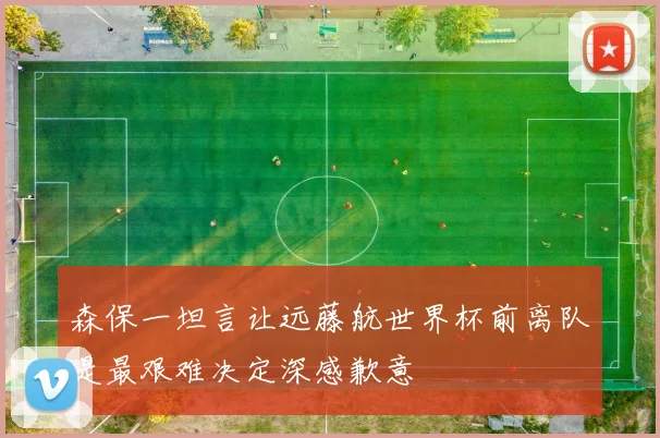 森保一坦言让远藤航世界杯前离队是最艰难决定深感歉意